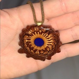 Crushed lapis third eye pinecone